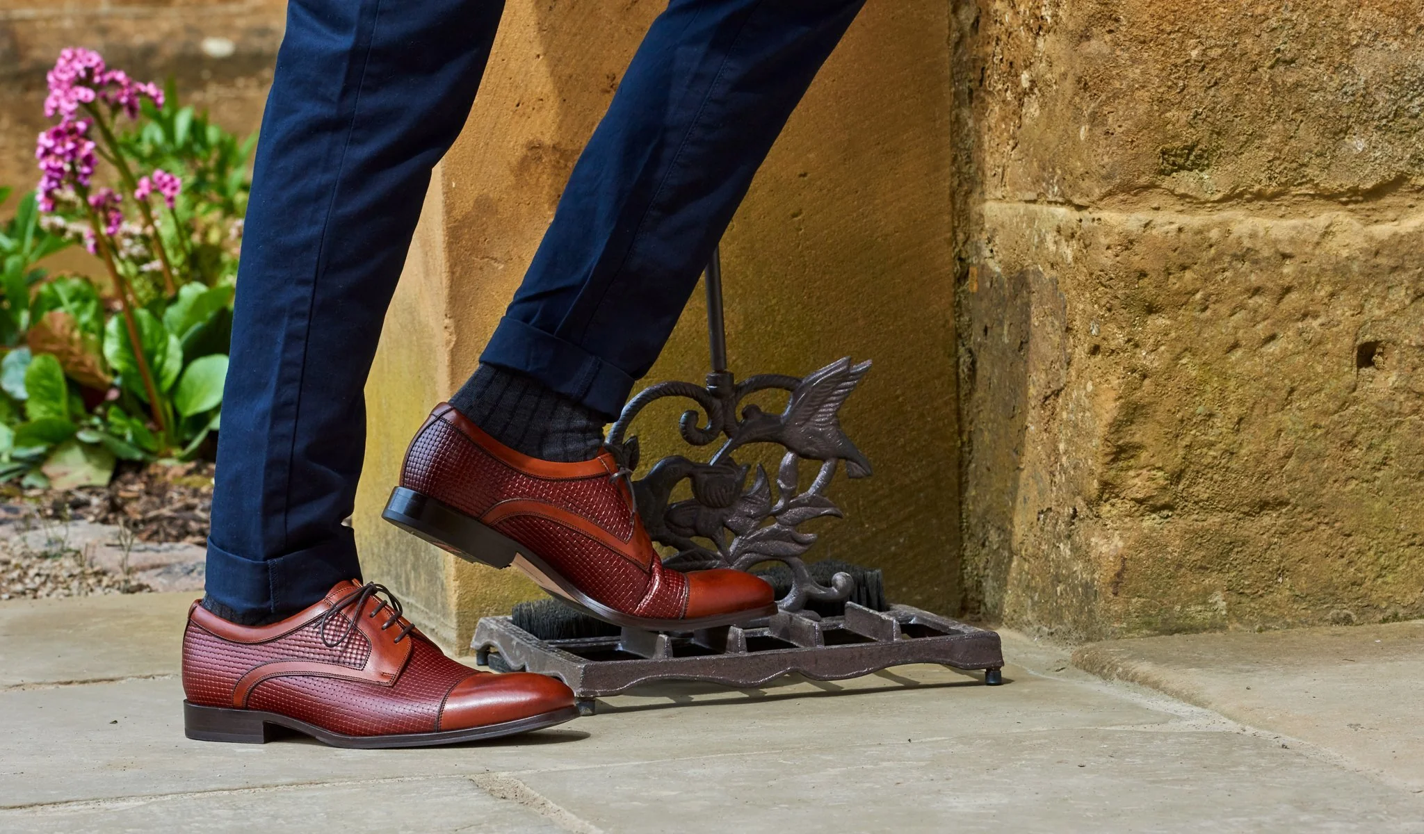 Deene - Rosewood Calf Weave - Derby Shoe - Image 5
