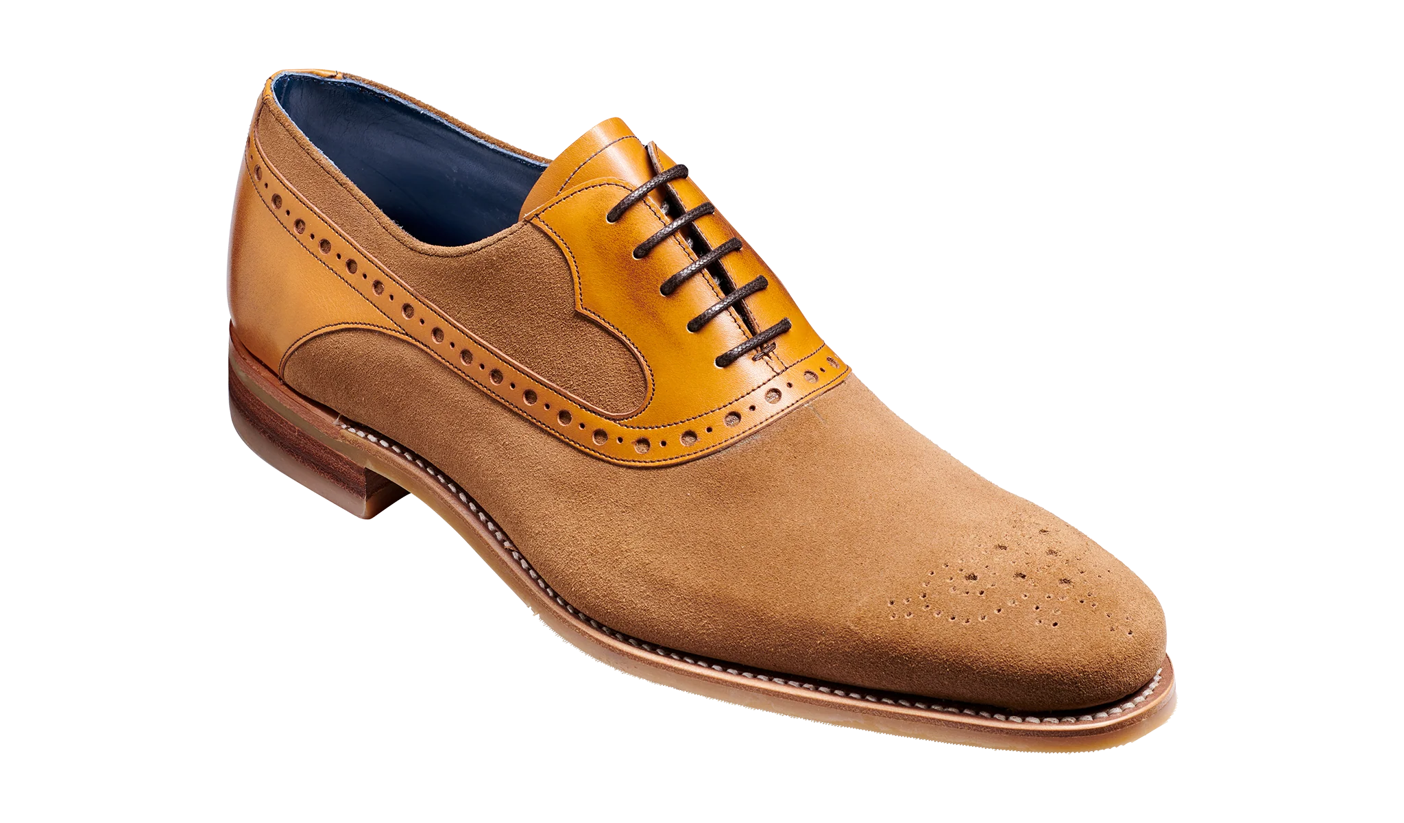 Elliot - Snuff Suede / Cedar Calf Oxford Shoe