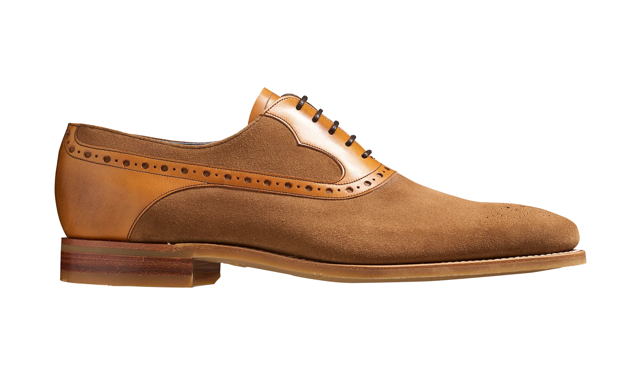 Elliot - Snuff Suede / Cedar Calf Oxford Shoe - Image 2