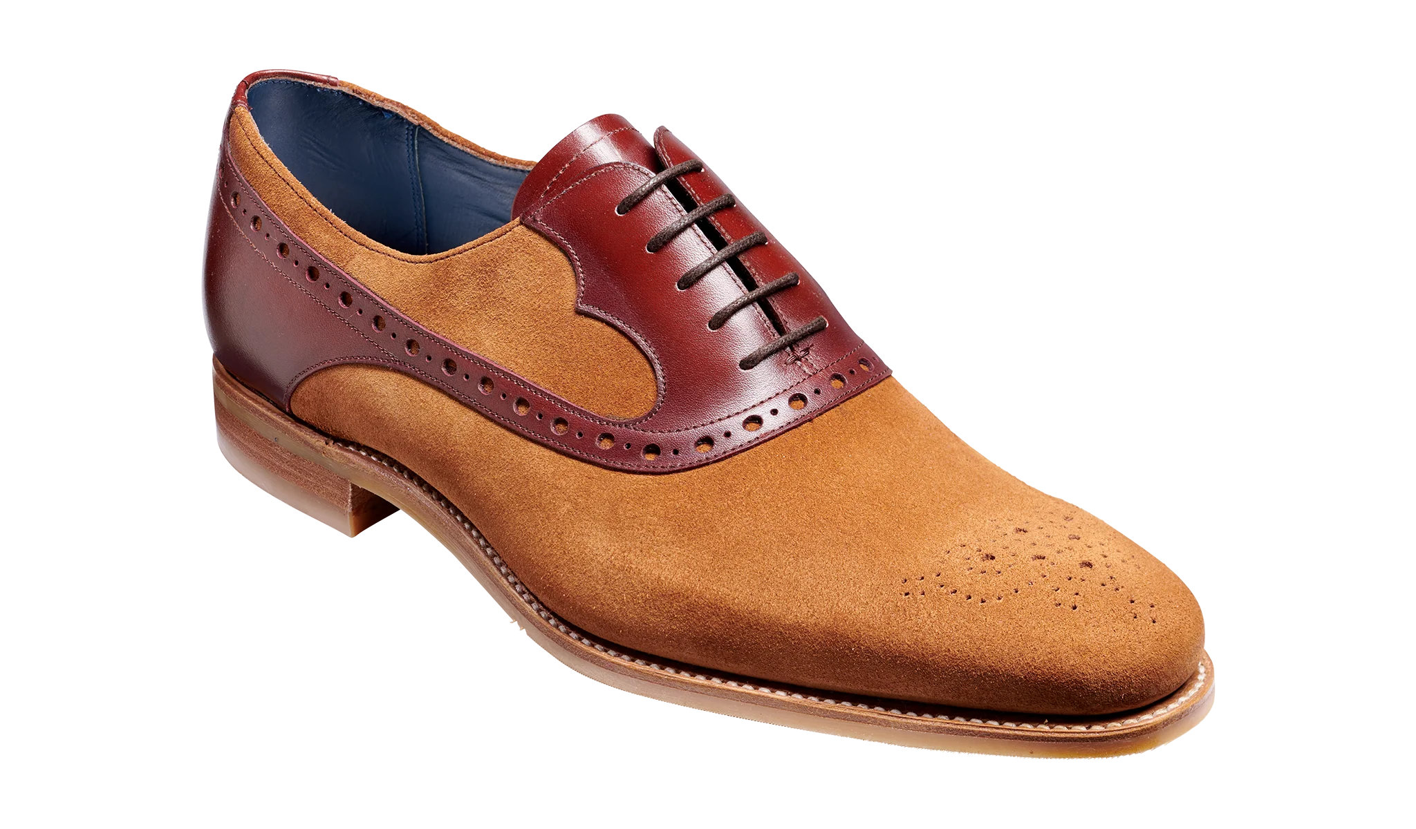 Elliot - Terra Suede / Cherry Calf Oxford Shoe