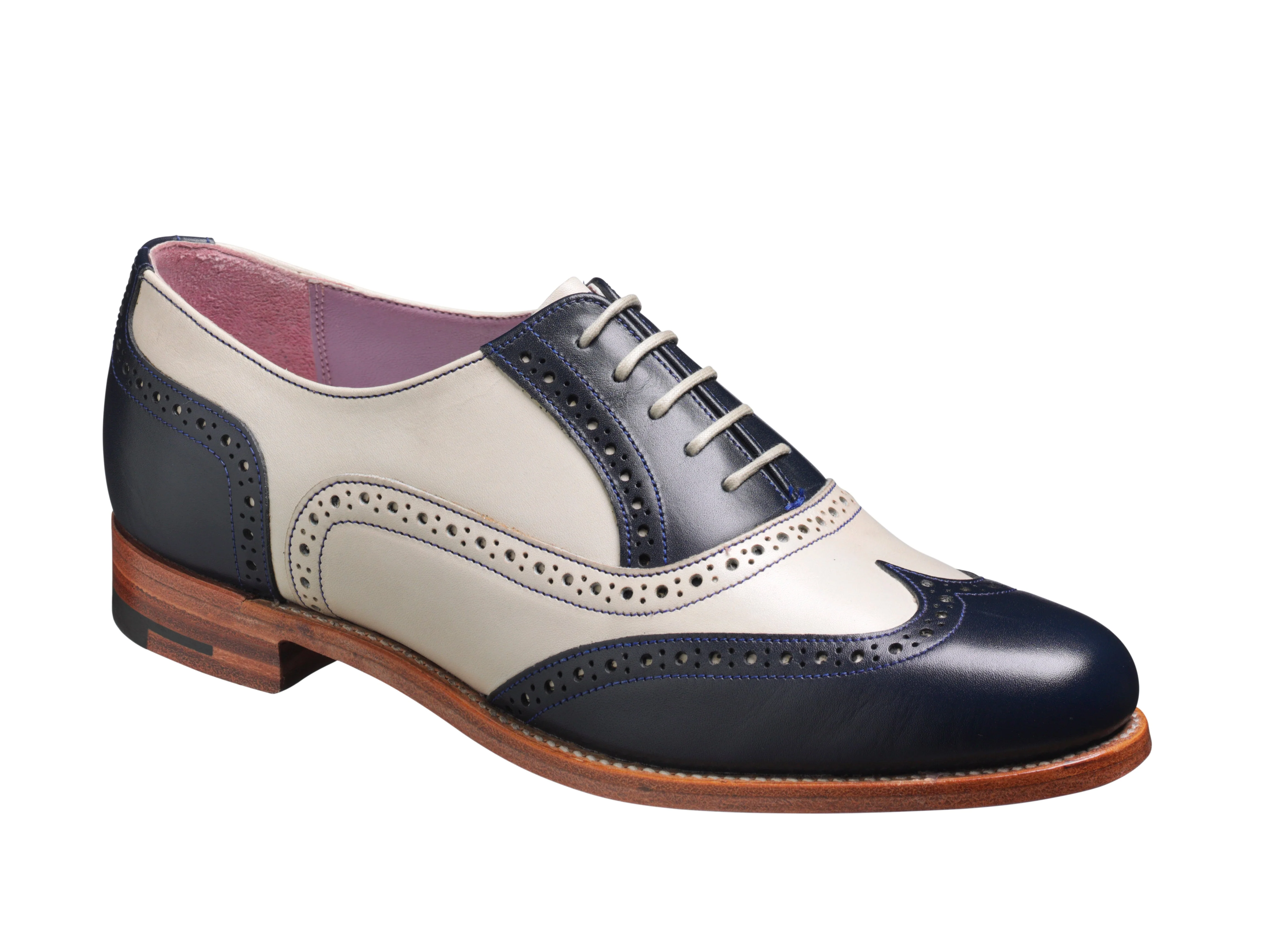 Freya - Navy Beige Calf