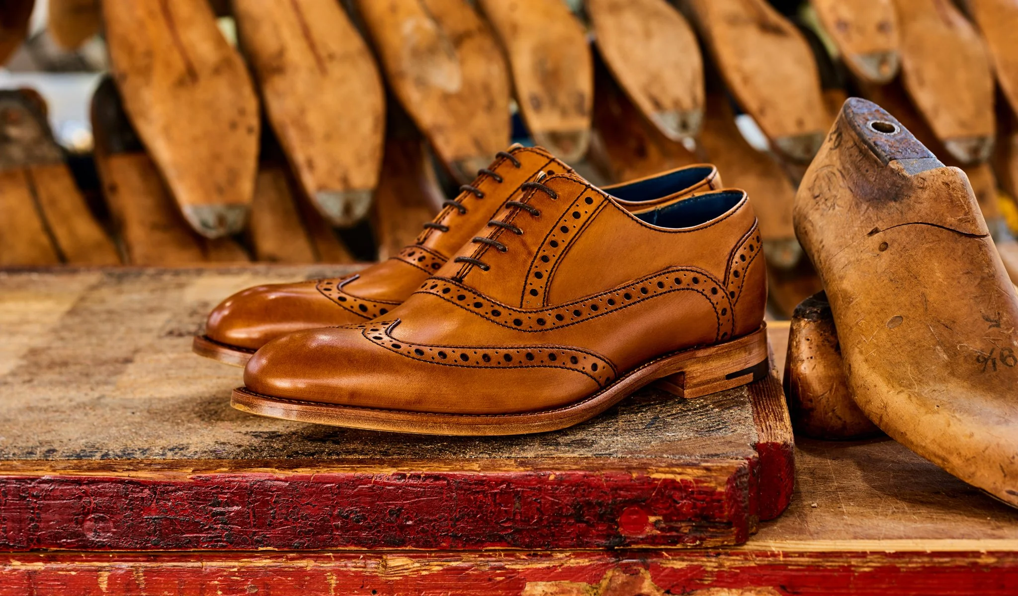 Grant - Cedar Calf / Paisley Laser Brogue Shoe - Image 7