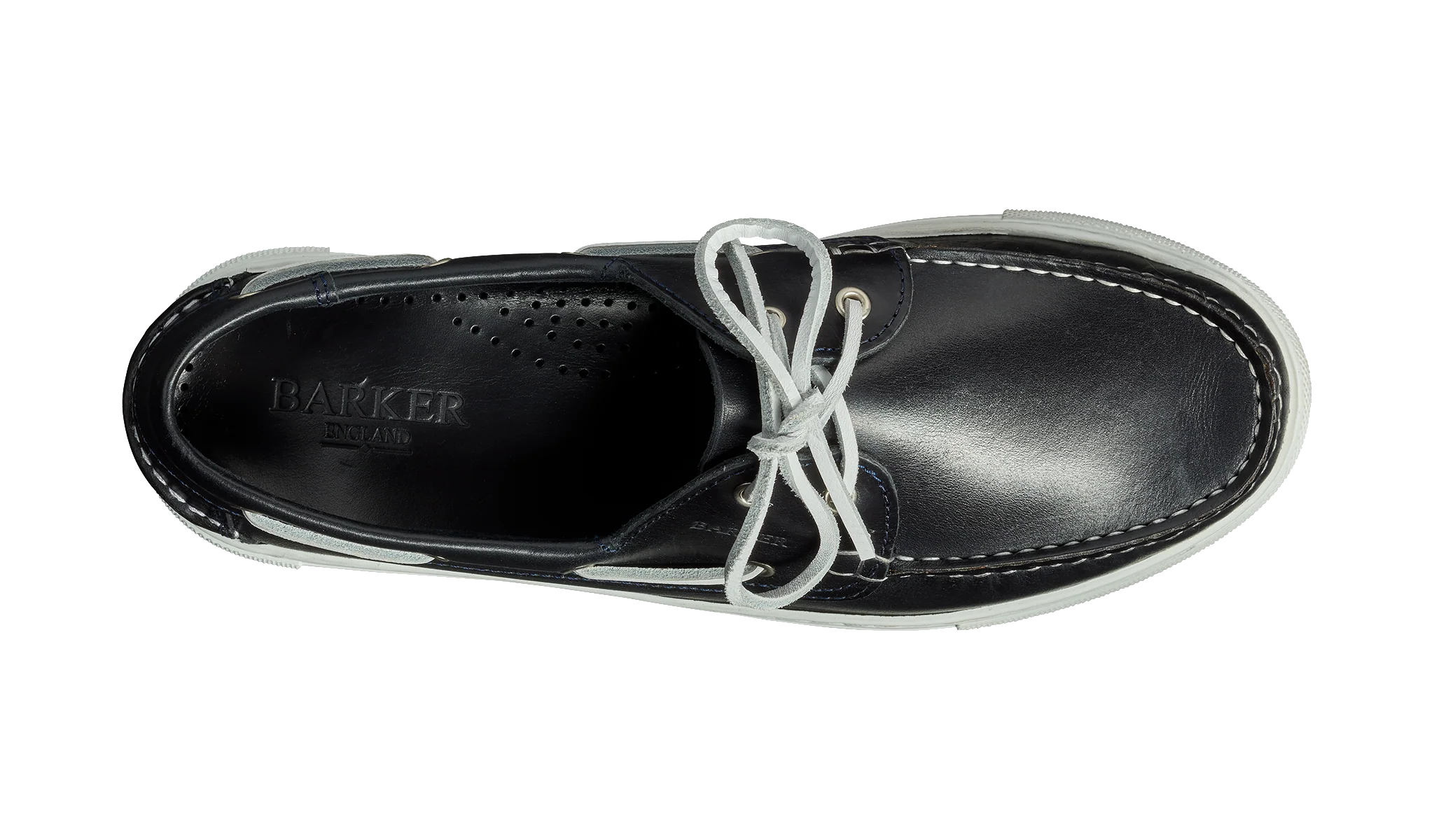 Henri - Navy Pull-Up Calf Deck or Boat shoe Mens - Image 3