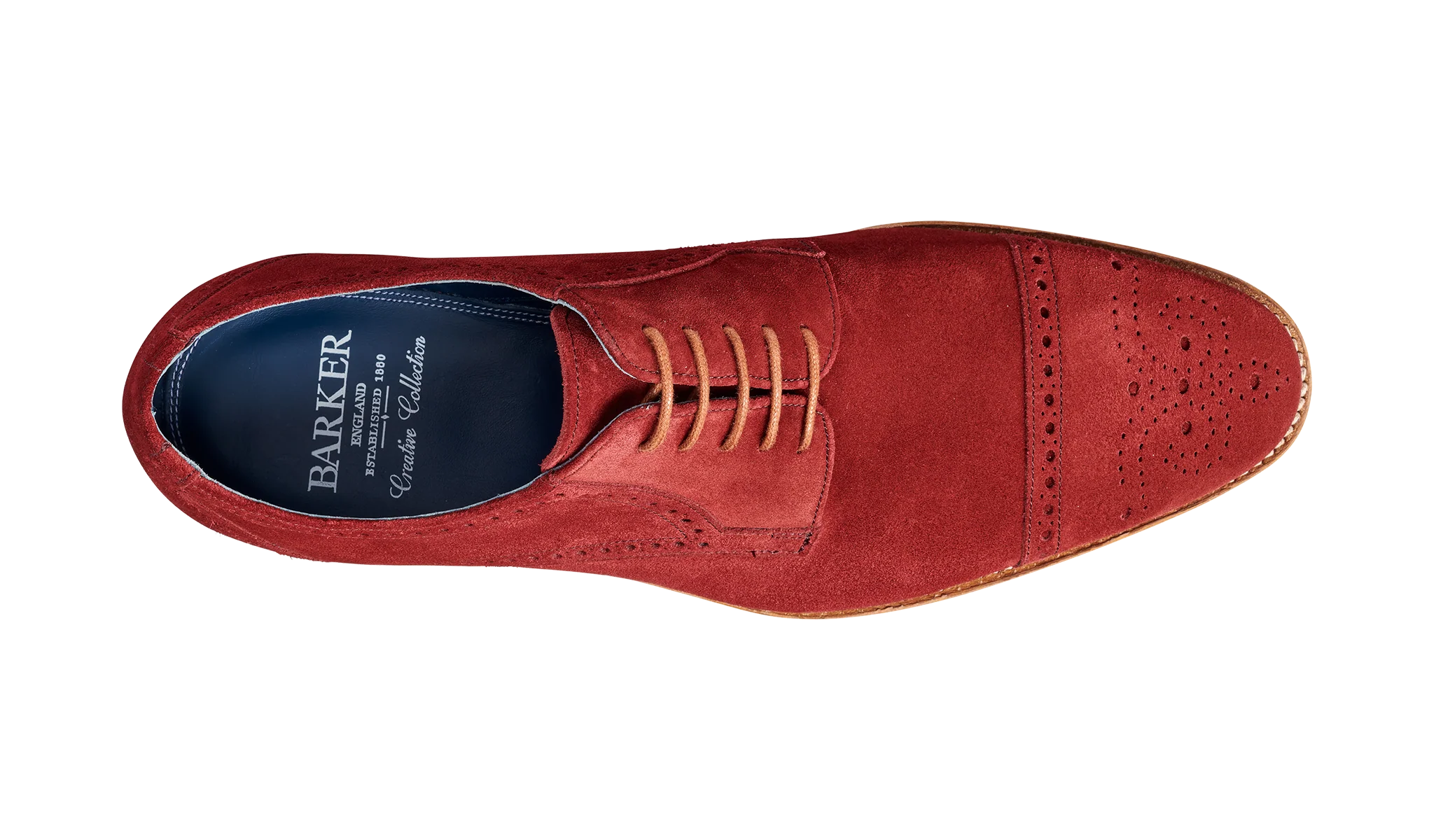 Nixon - Burgundy Suede Brogue - Image 3