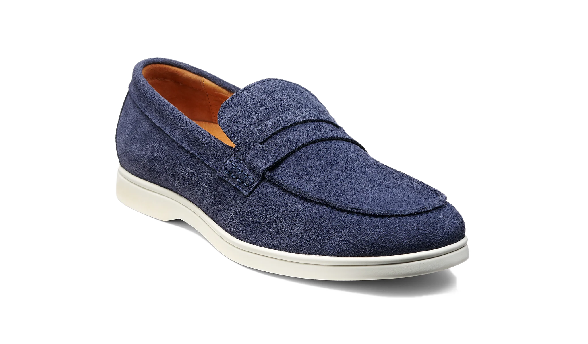 Santiago - Navy Suede White Sole