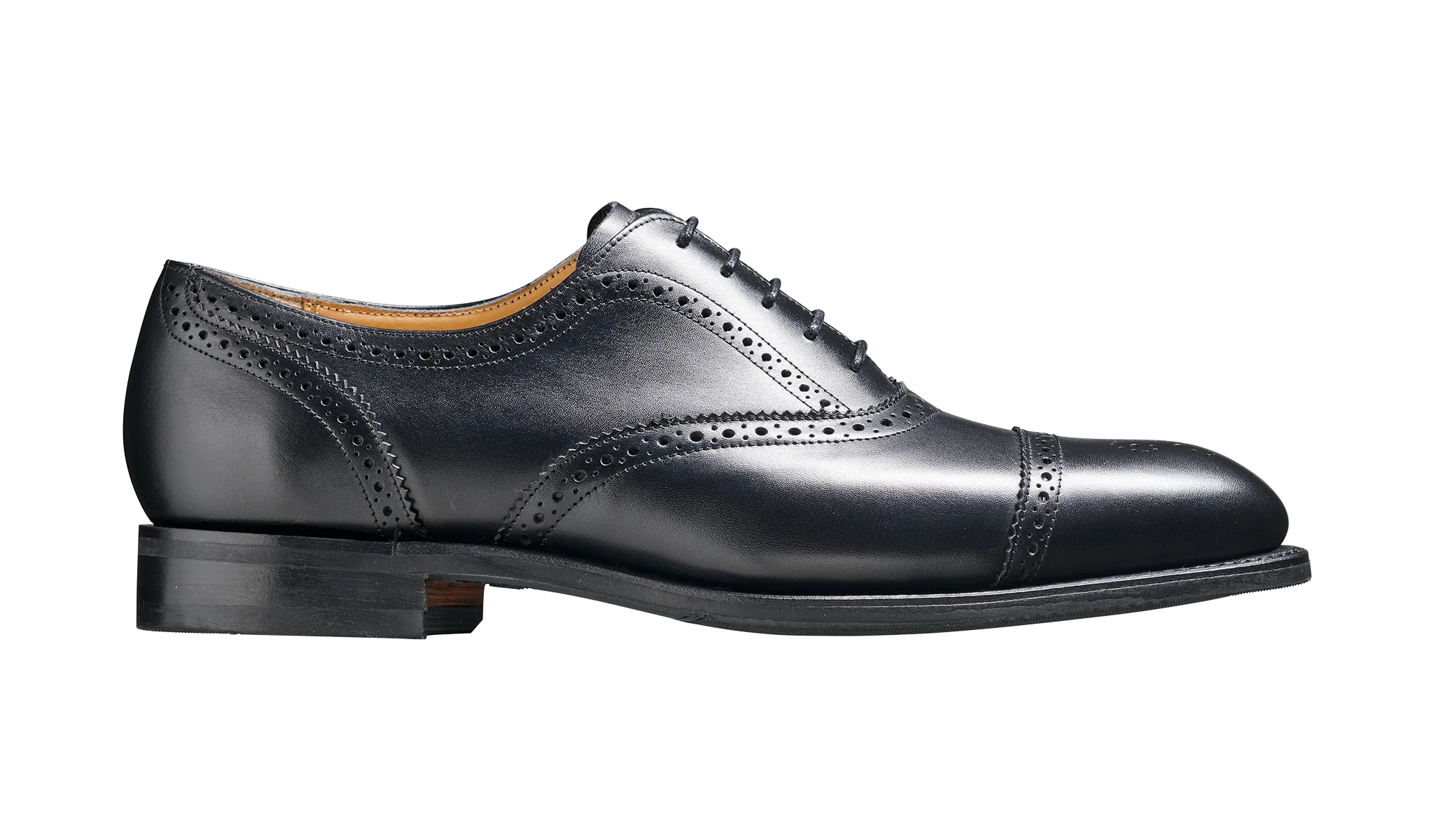 St Ives - Black Calf Rubber Sole Oxford - Image 2