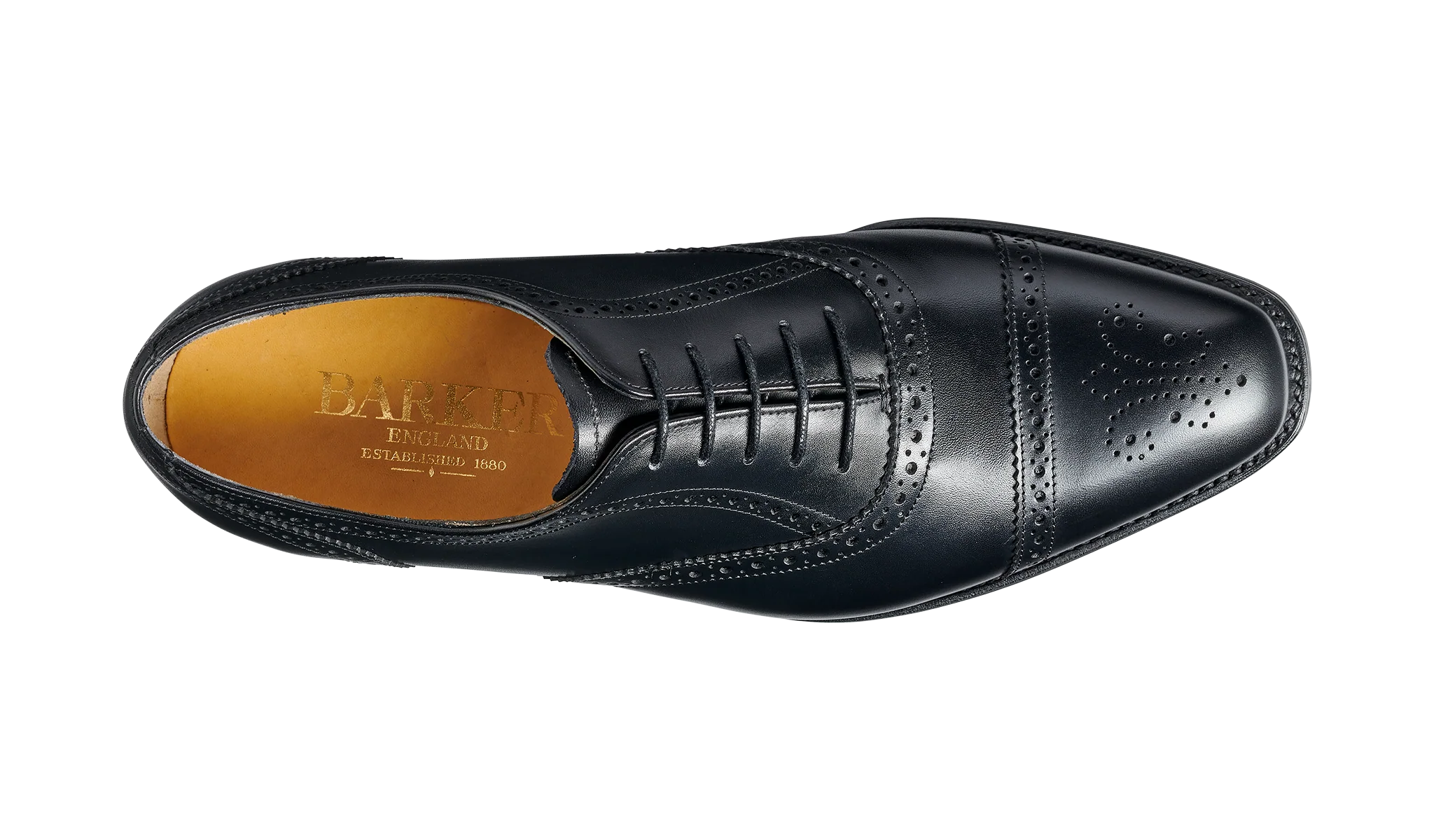 St Ives - Black Calf Rubber Sole Oxford - Image 3