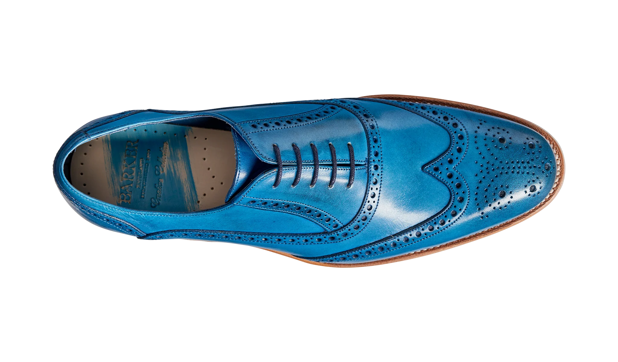 Valiant - Blue Hand Painted Brogue - Image 3
