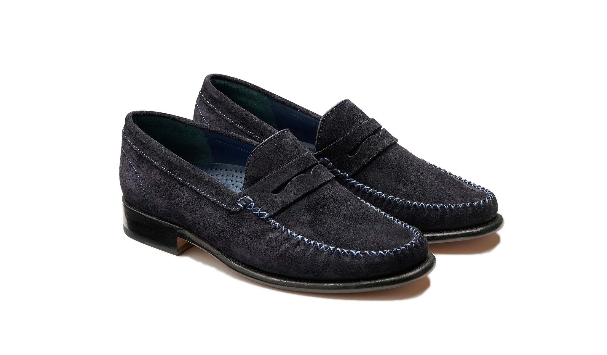 William - Dark Navy Suede Loafer - Image 2